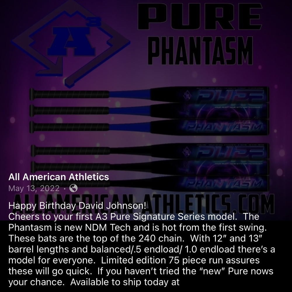 27oz Lazer Dave Phantasm Pure slow pitch bat - Picture 9 of 9